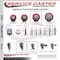 Service Caster 4 Inch Red Polyurethane Wheel Swivel 58 Inch Threaded Stem Caster with Brake SCC SCC-TS20S414-PPUB-RED-TLB-58212 - alternate 4